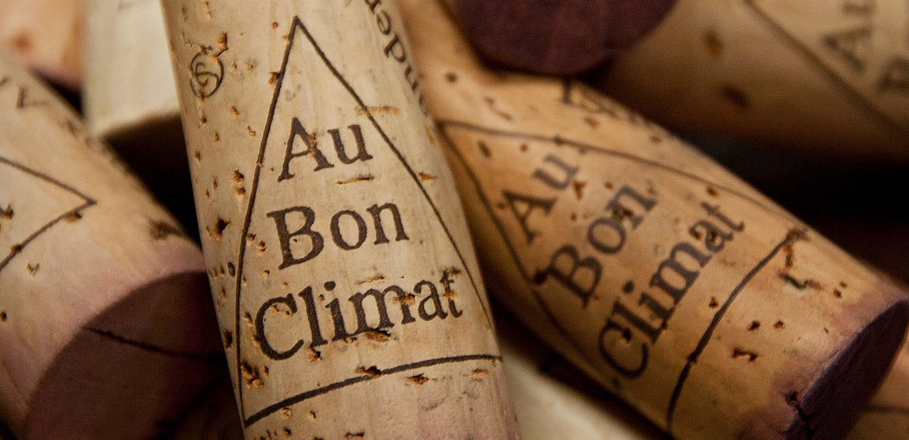 Au Bon Climat wine bottle corks with the logo showing